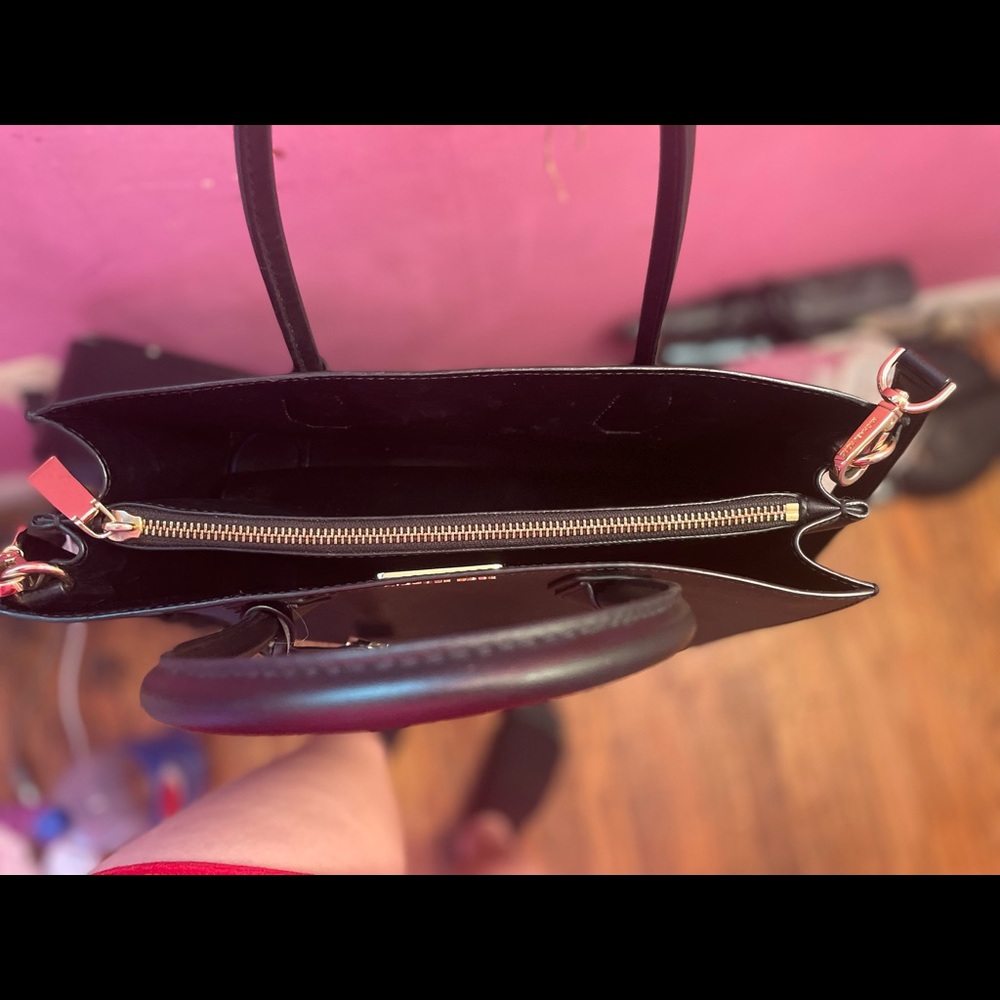 Michael Kors large black mercer accordion leather tote bag